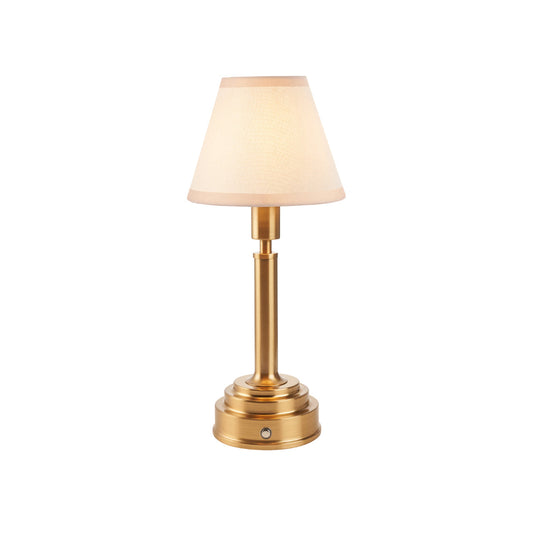 Brushed Aged Brass Plate & Vintage White Fabric