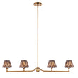 Brushed Aged Brass Plate & Pearl Grey Fabric