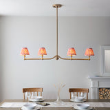Brushed Aged Brass Plate & Coral Pink Fabric