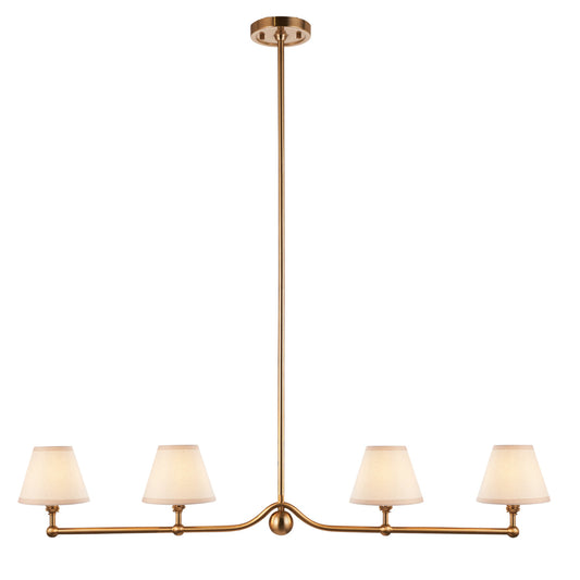 Brushed Aged Brass Plate & Vintage White Fabric