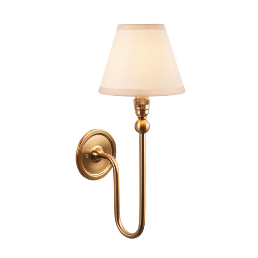 Brushed Aged Brass Plate & Vintage White Fabric