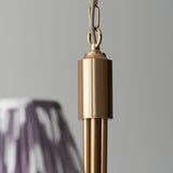 Brushed Aged Brass Plate & Pearl Grey Fabric