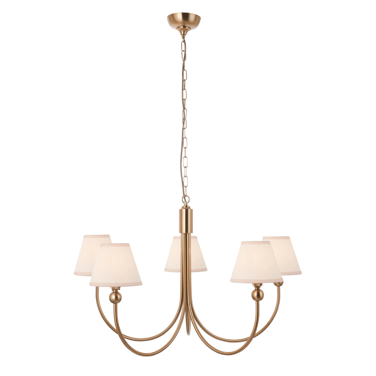 Brushed Aged Brass Plate & Vintage White Fabric