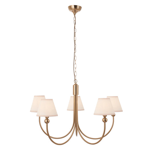 Brushed Aged Brass Plate & Vintage White Fabric