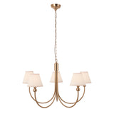 Brushed Aged Brass Plate & Vintage White Fabric