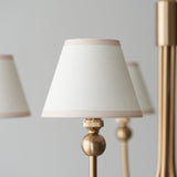 Brushed Aged Brass Plate & Vintage White Fabric