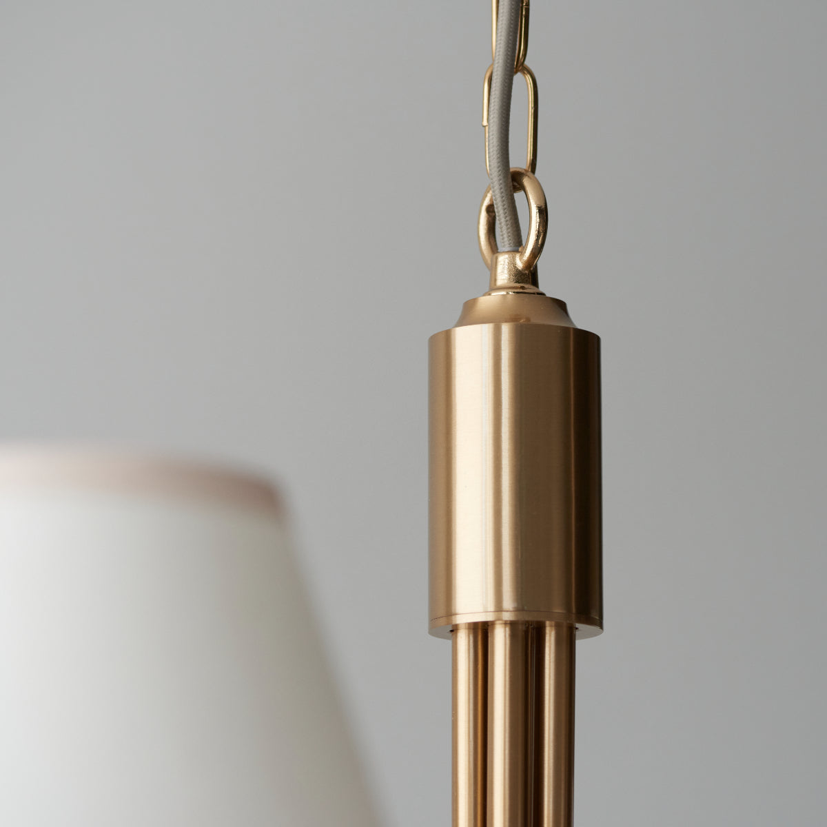 Brushed Aged Brass Plate & Vintage White Fabric