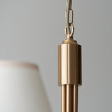 Brushed Aged Brass Plate & Vintage White Fabric