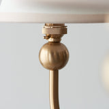 Brushed Aged Brass Plate & Vintage White Fabric