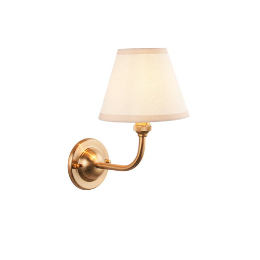 Brushed Aged Brass Plate & Vintage White Fabric