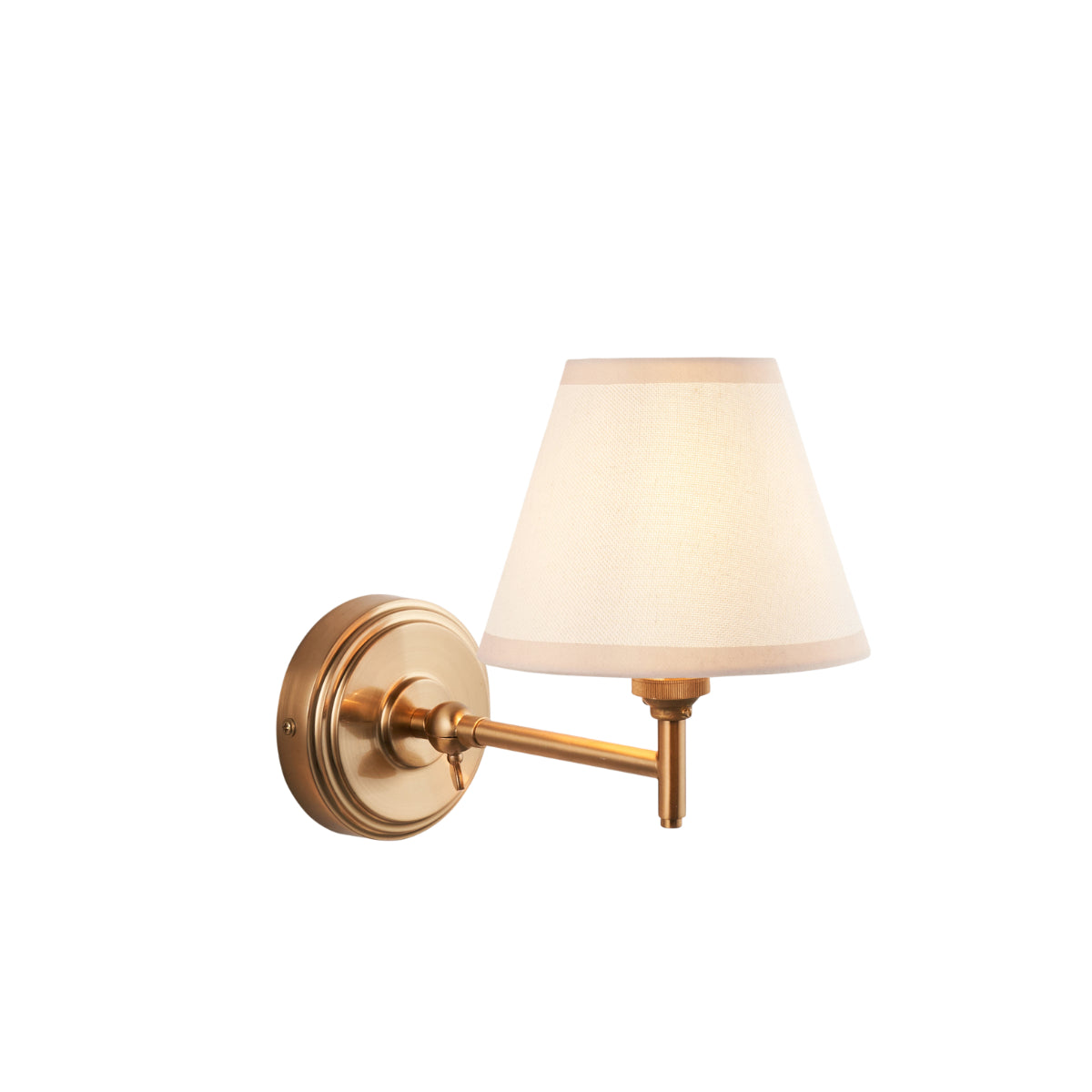 Brushed Aged Brass Plate & Vintage White Fabric