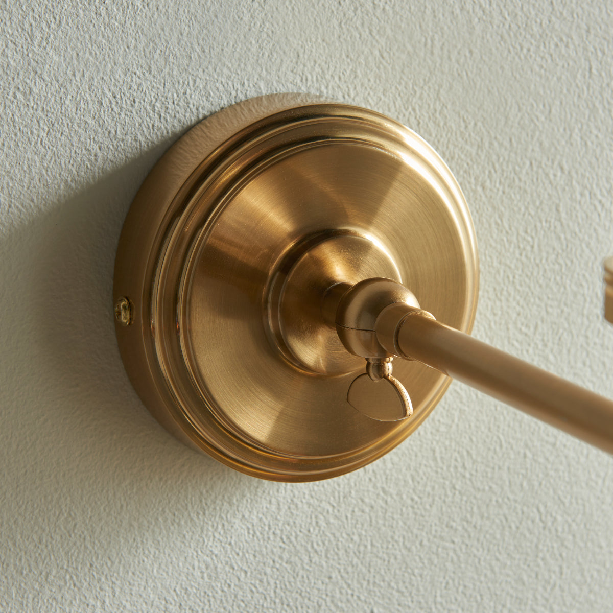Brushed Aged Brass Plate & Vintage White Fabric