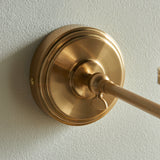 Brushed Aged Brass Plate & Vintage White Fabric