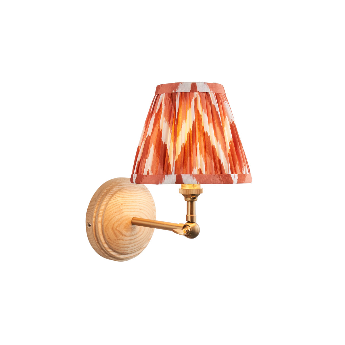 Ash Wood & Apricot Orange Fabric