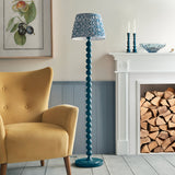 Marlin Blue Fabric & Gloss Almond White Paint