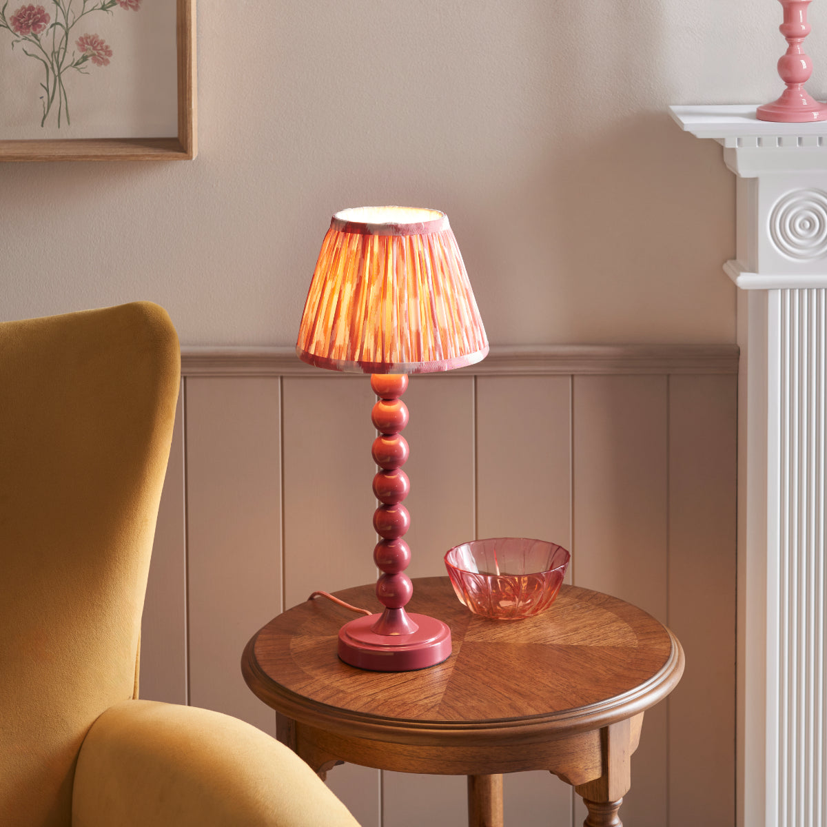 Gloss Pink Clay Paint & Coral Pink Fabric