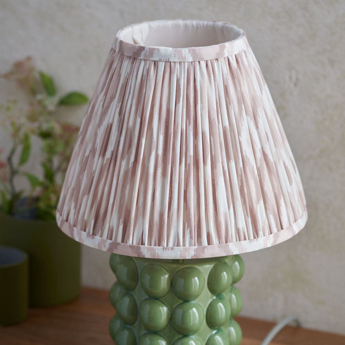 Olive Green Glaze & Neutral Print Fabric