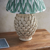Ivory Crackle Glaze & Cotswold Green Fabric