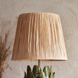 Dark Olive Glaze & Natural Raffia