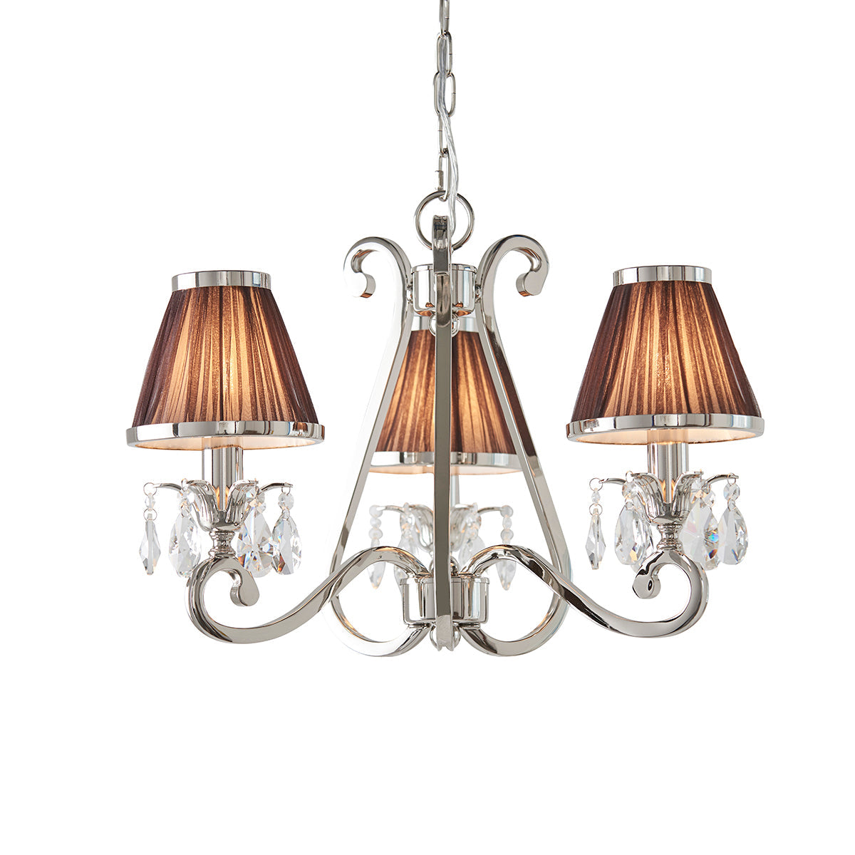 Polished nickel with Chocolate shade