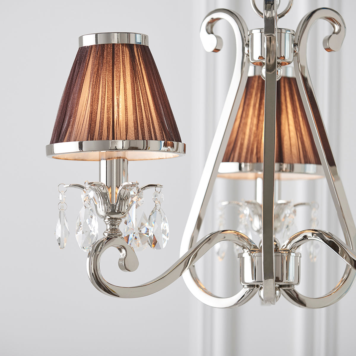 Polished nickel with Chocolate shade