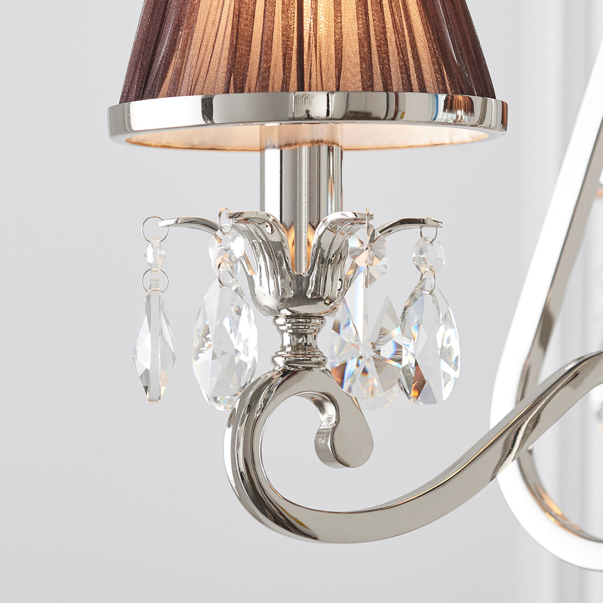 Polished nickel with Chocolate shade