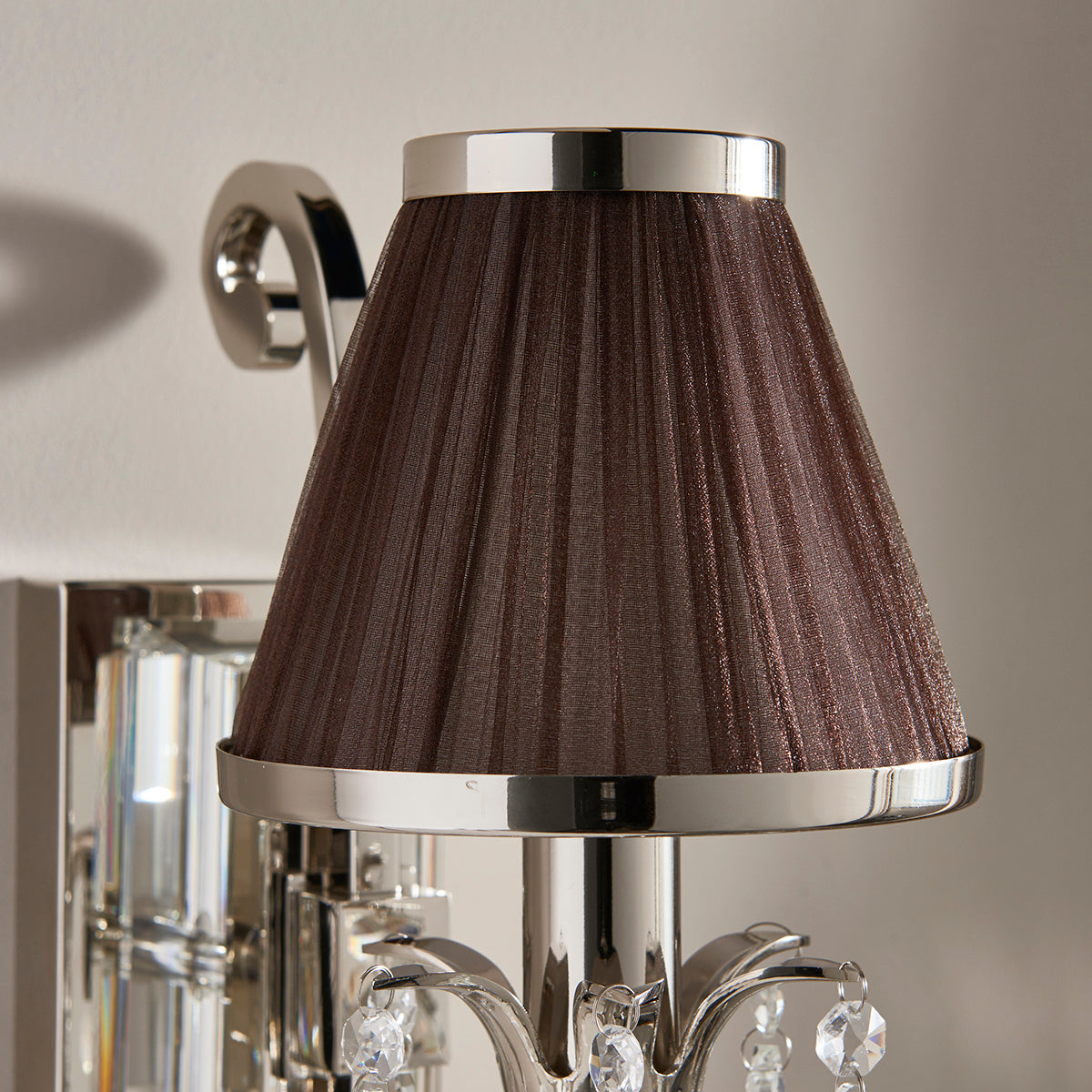 Polished nickel with Chocolate shade