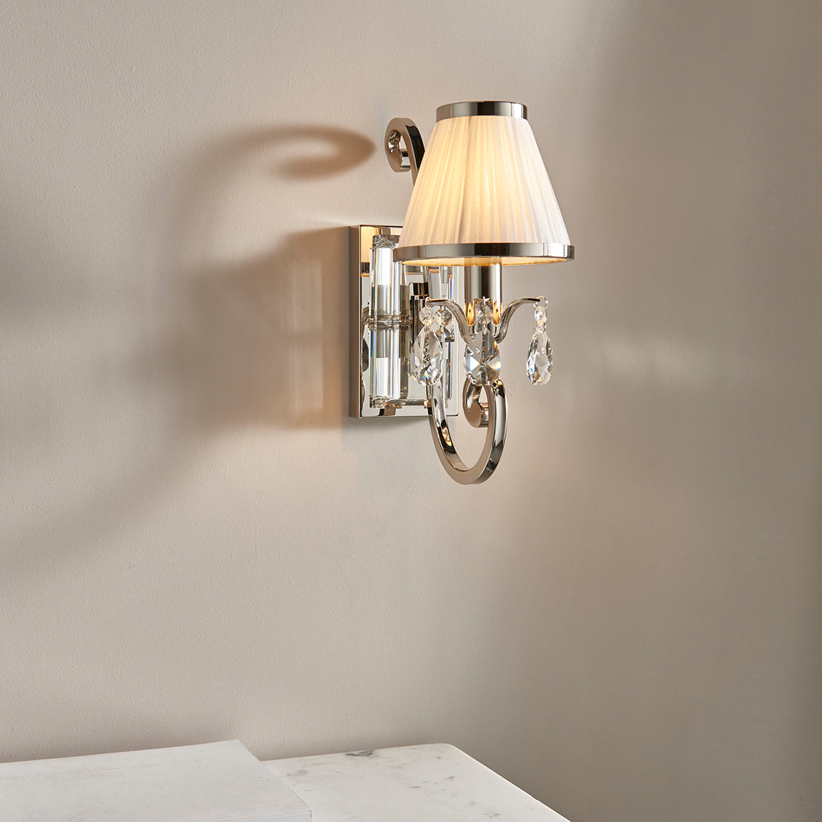 Polished nickel with White shade