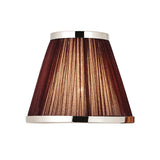 Chocolate organza and polished nickel plate 8 Inch