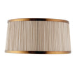 Beige fabric and antique brass plate 13 Inch