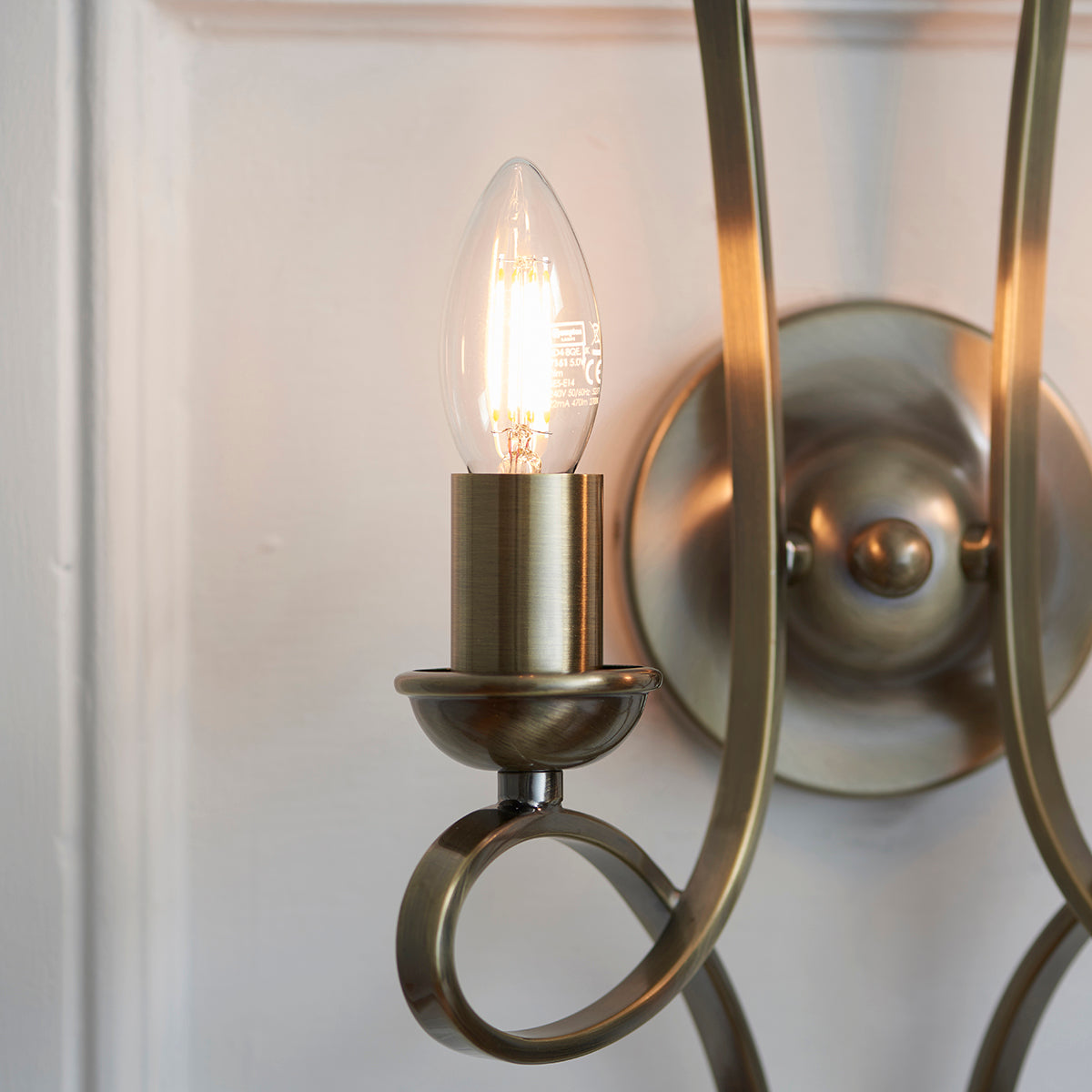 Brushed brass plate