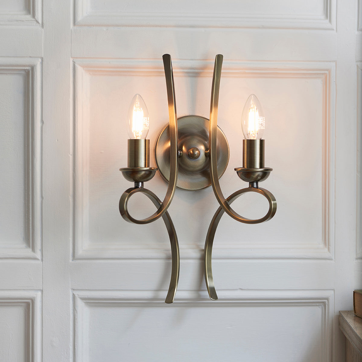 Brushed brass plate