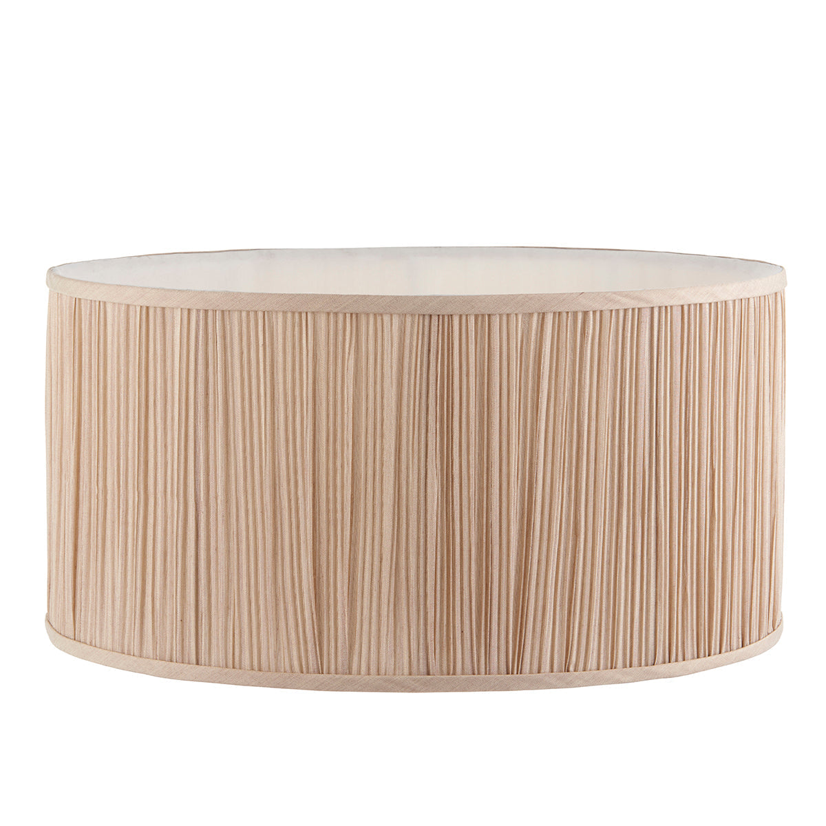 Beige fabric and gloss white 18 Inch