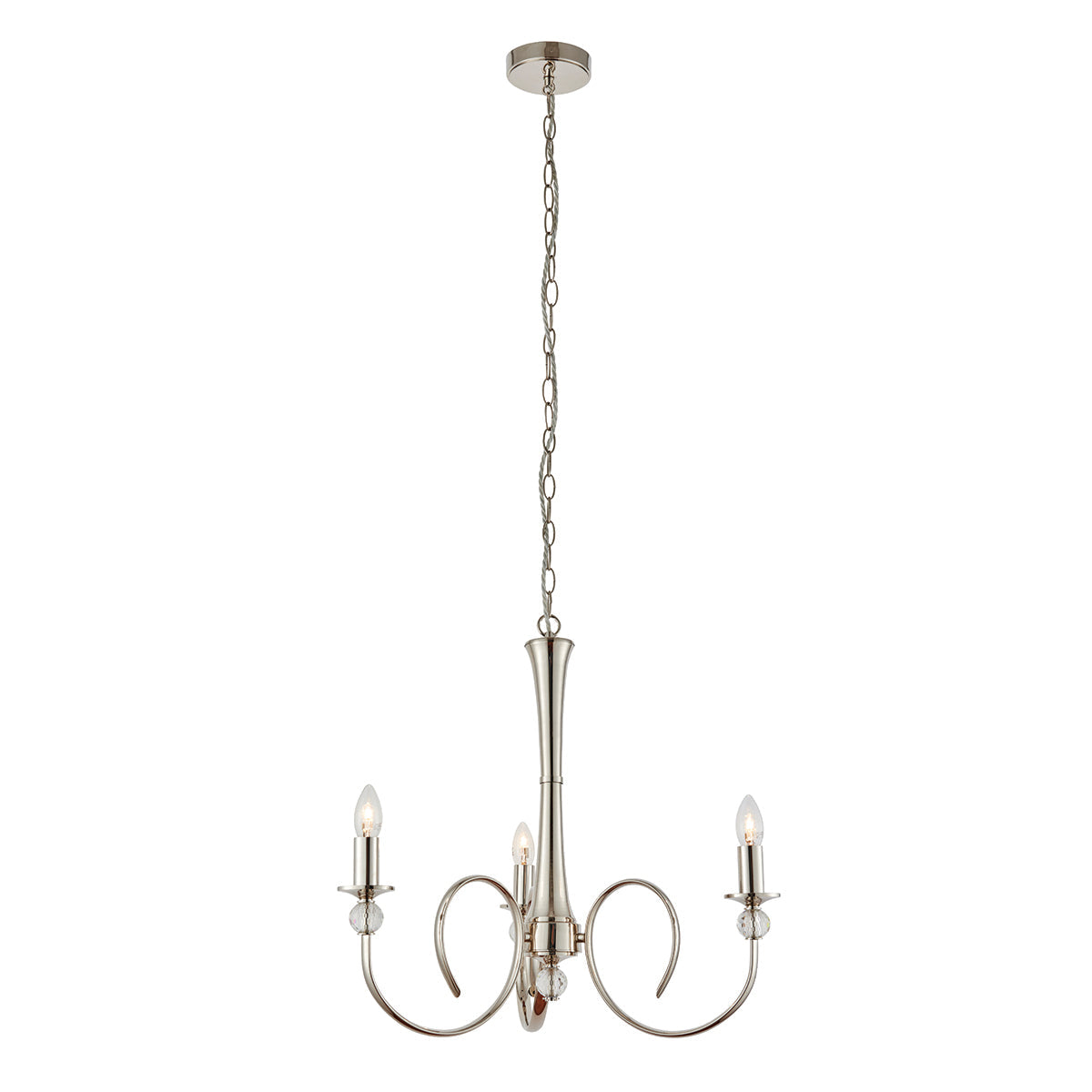 Polished nickel plate and clear crystal