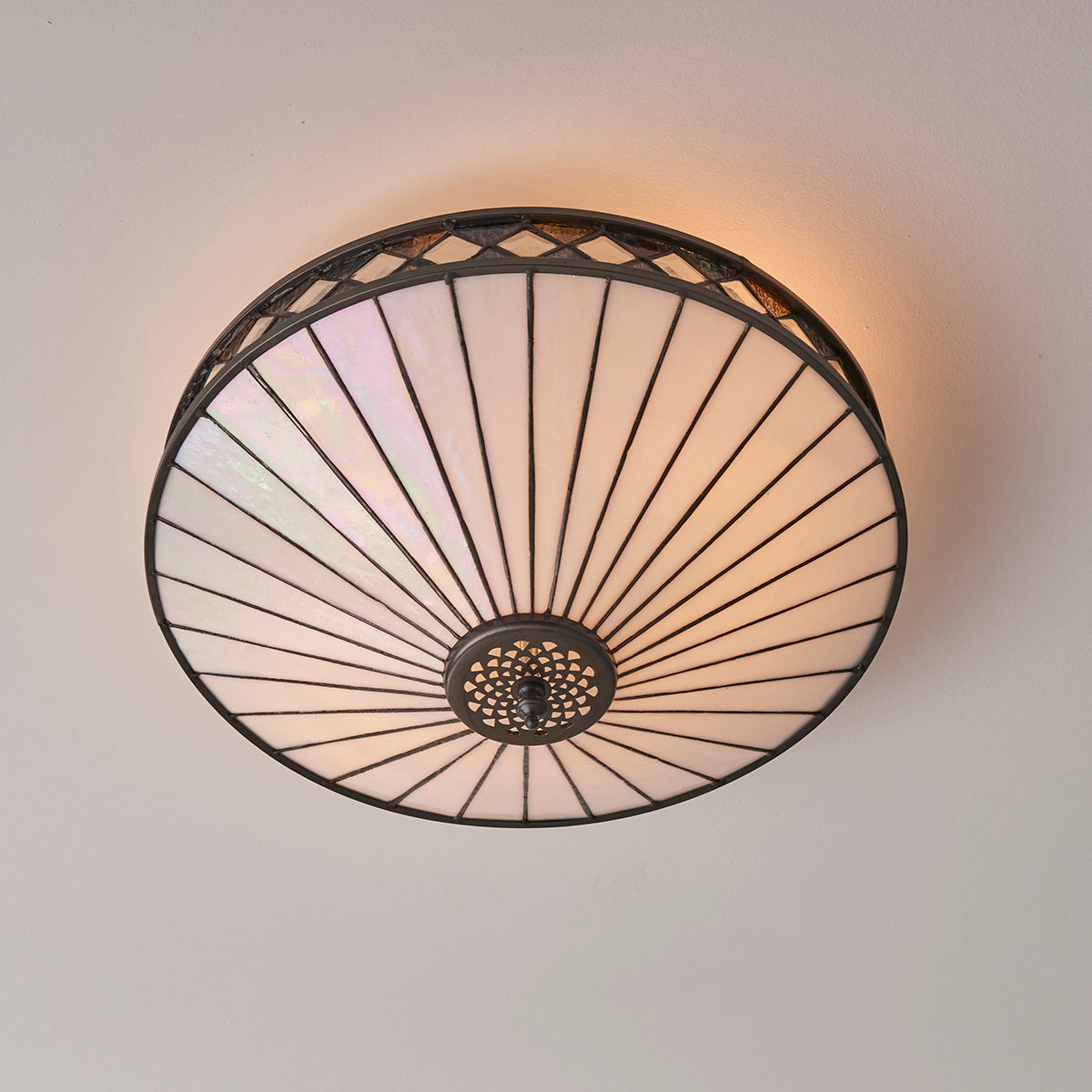 Tiffany glass and satin black