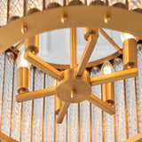 Ohio Glass Detail Pendant in Brushed Gold