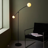 See-saw Floor Lamp in Black and Opal