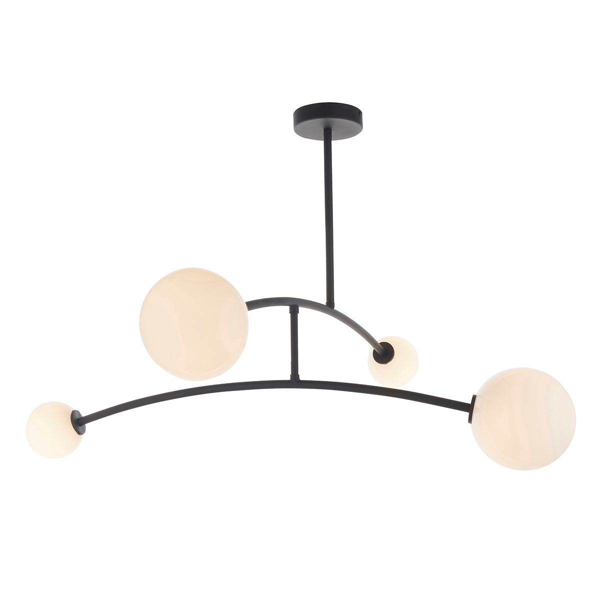 See-saw Ceiling Light in Black and Opal