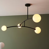 See-saw Ceiling Light in Black and Opal