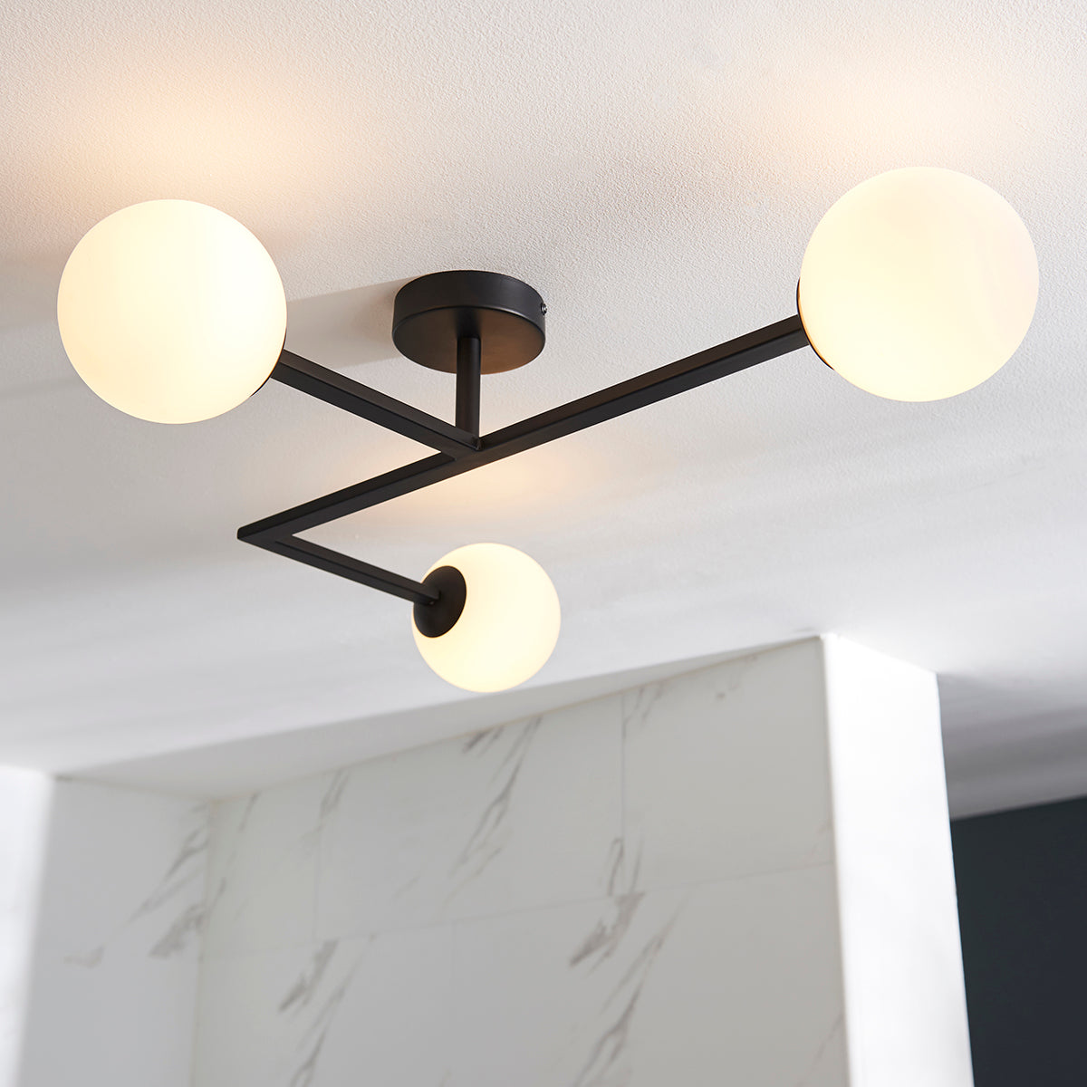 Matt black & matt opal glass