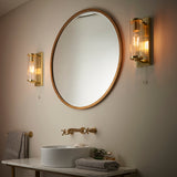 Satin brass plate & clear ribbed glass