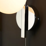 Chrome plate & matt opal glass