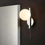 Chrome plate & matt opal glass