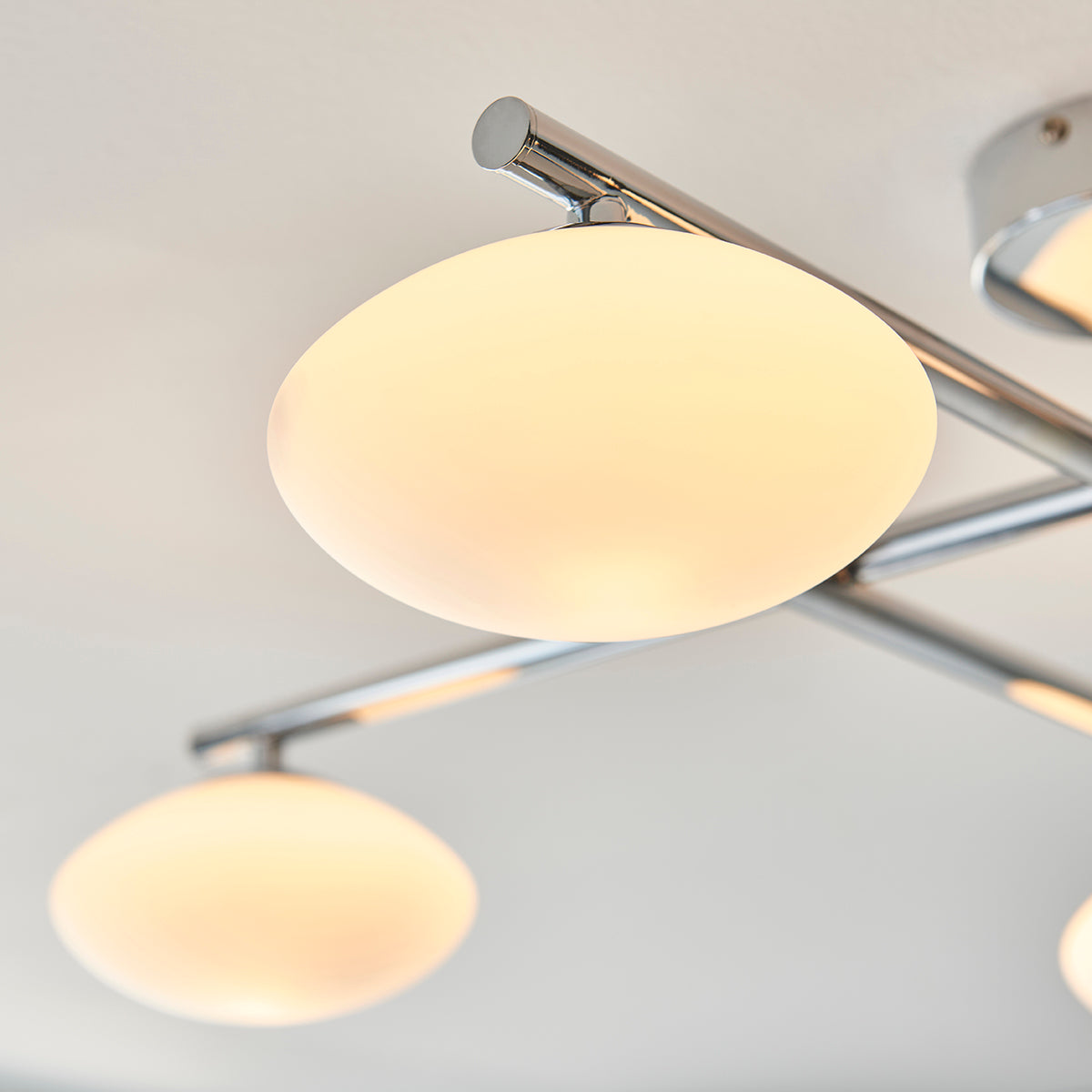 Chrome plate & matt opal glass