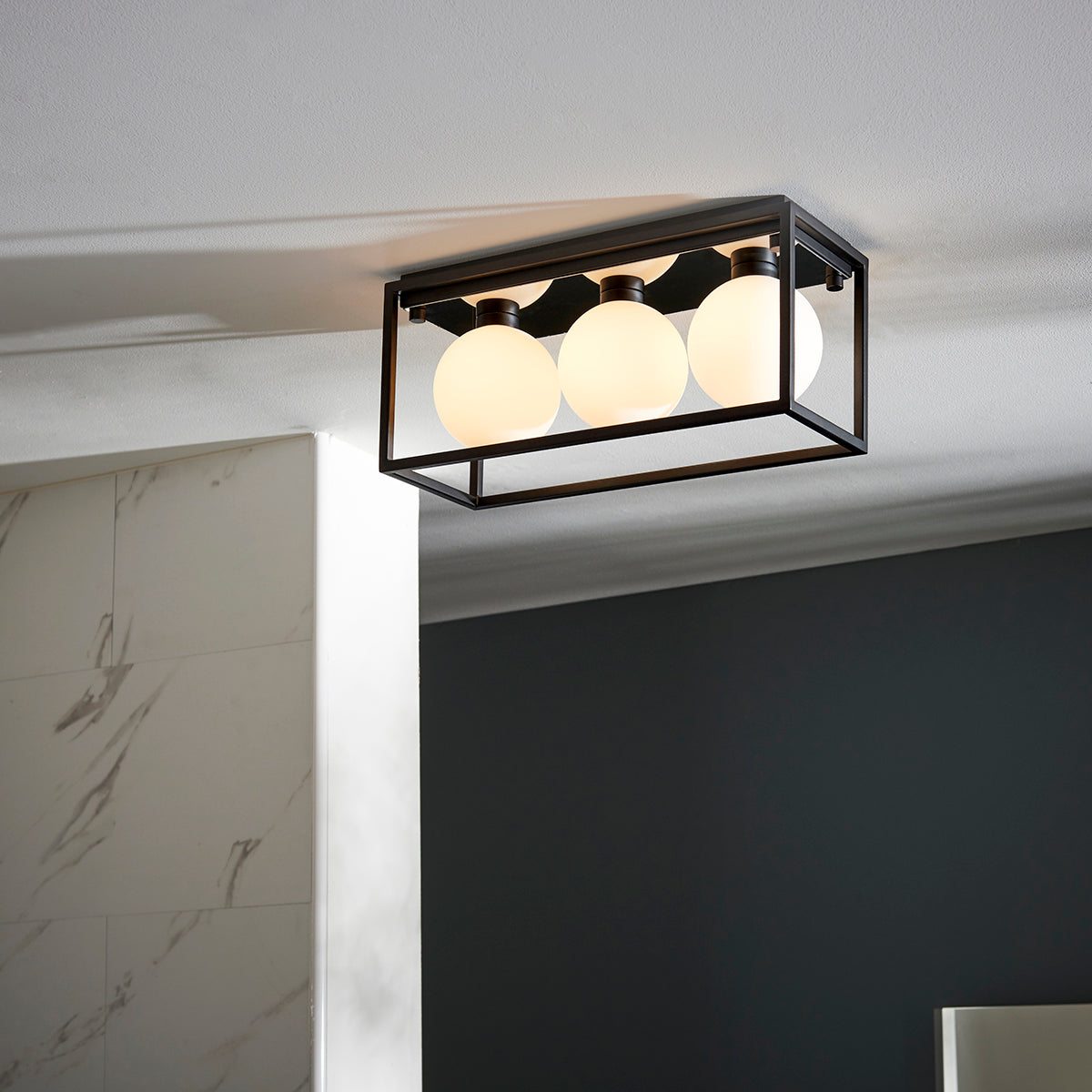 Matt black & matt opal glass