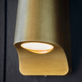 Brushed gold & frosted glass