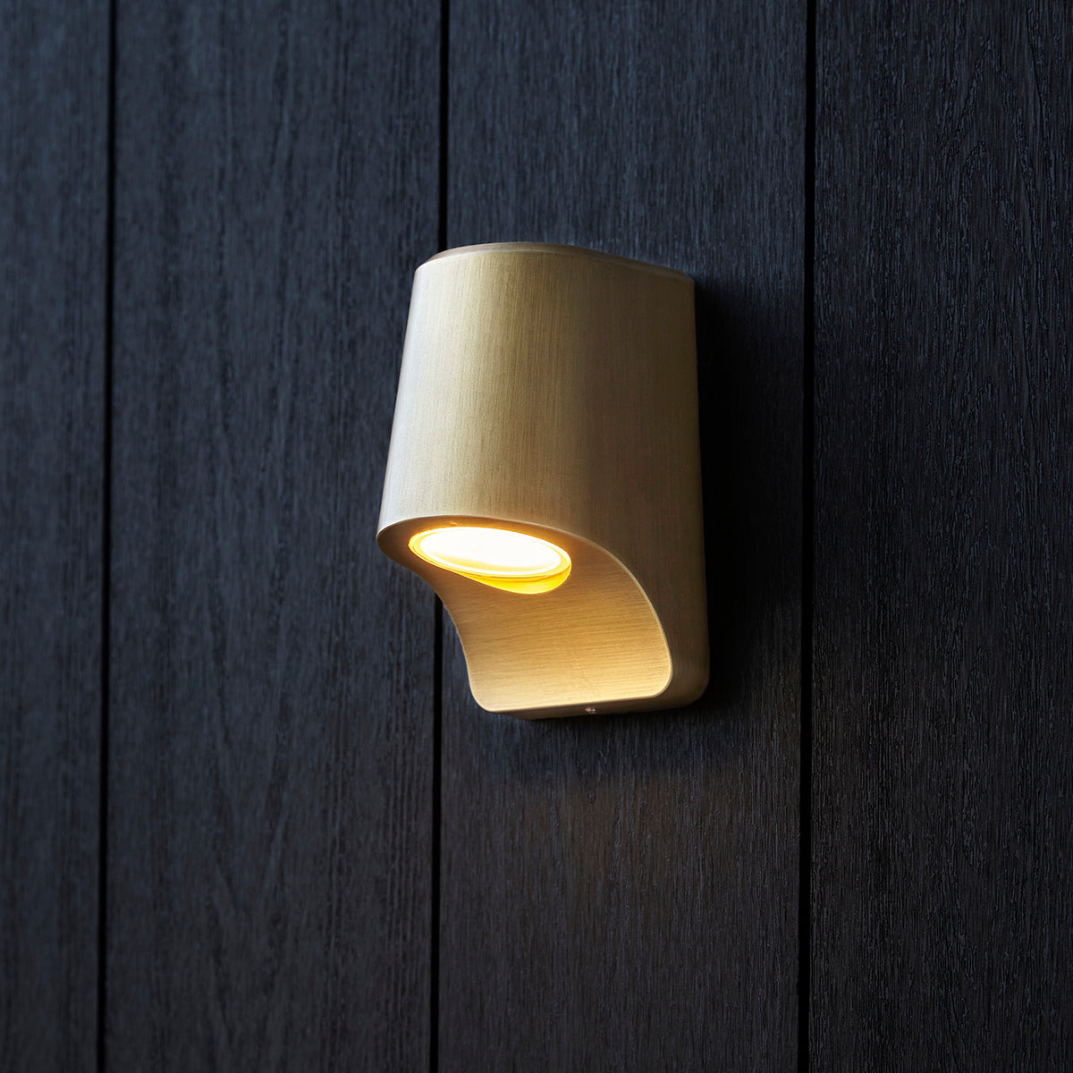Brushed gold & frosted glass