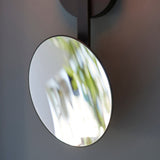 Matt black, mirrored glass with opal glass