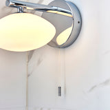 Chrome plate & opal glass