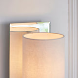 Satin brass plate & vintage white fabric